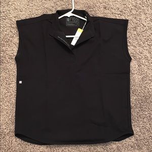 Figs Mandarin Collar Scrub Top